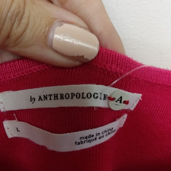 NWT Anthropologie Hot Pink Knit Tank Top - Picture 6 of 14